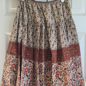 Joe Benbasset Multicolor Floral A-Line Skirt
